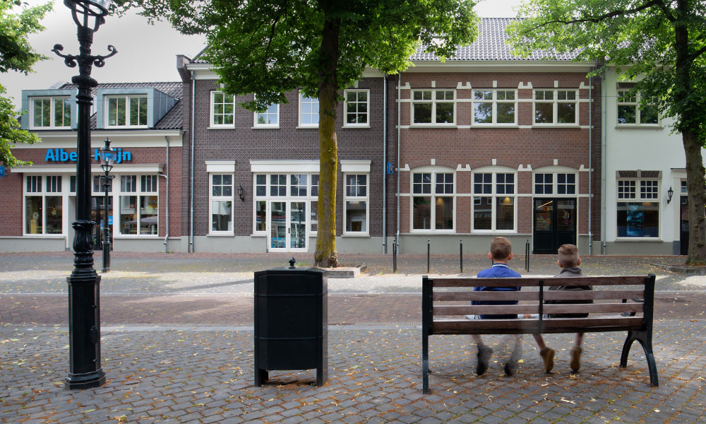 Nieuwbouw van een winkel in een woonwijk
